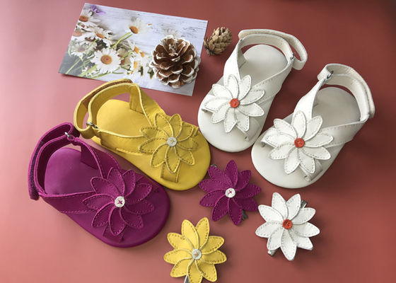 Flower Ornament Leather Baby Walking Shoes
