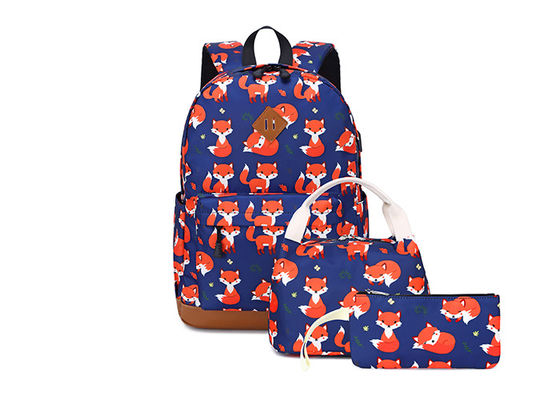 Cute Fox Prints Front Pocket Children School Bag