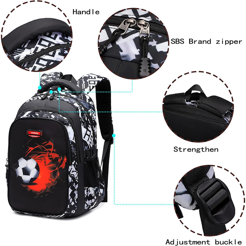 Large Capacity Waterproof School Bags Durable School Backpack for Kids Boys Travel Bag