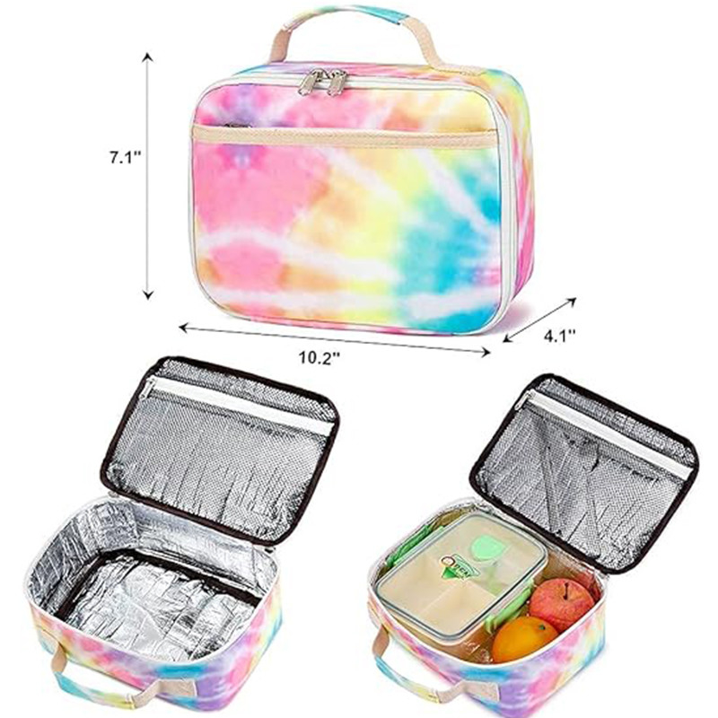 Custom Colorful Printing Girls Trendy Backpack With Lunch Bag Set Waterproof