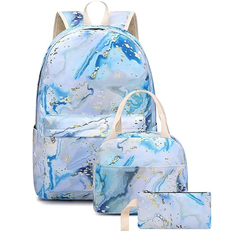 Interior Compartment Multi-Layer Girl Backpack With Lunch Box Pencil Case Elementary School Bags