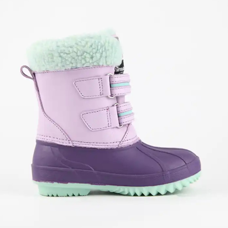 Young Girl Warm Winter Boots Mid-Tube Lightweight Waterproof