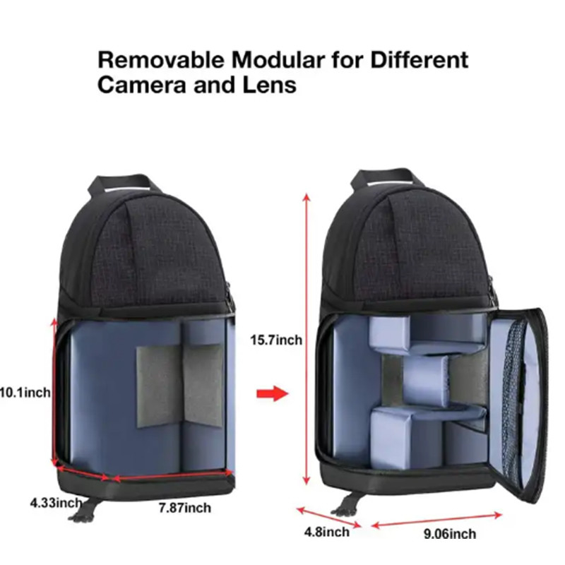 Multi-functional Shockproof Photography Camera Soft Messenger with Tripod Holder Portable Camera Sling Bag