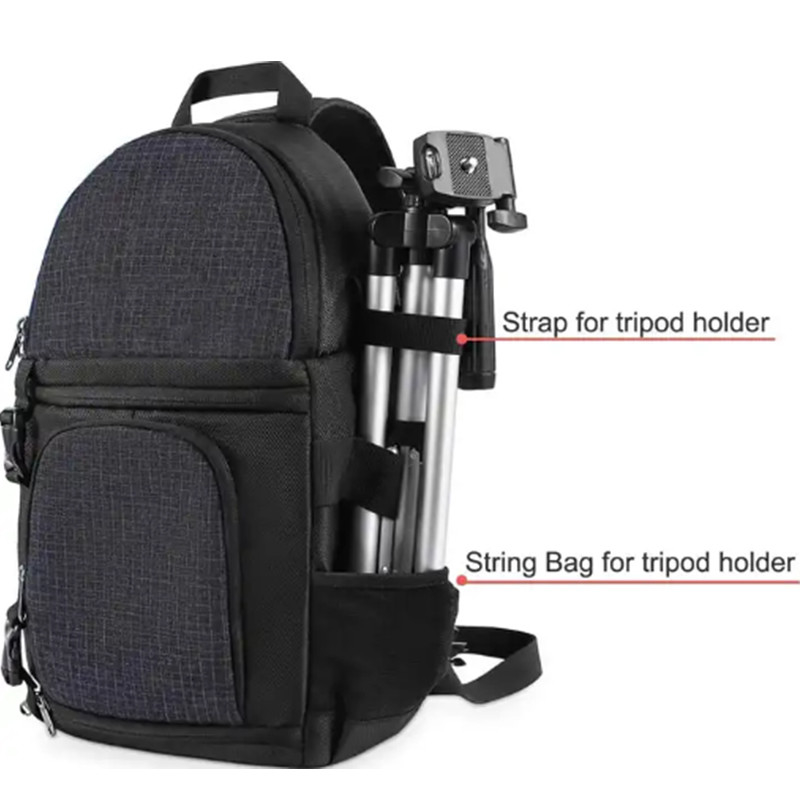 Multi-functional Shockproof Photography Camera Soft Messenger with Tripod Holder Portable Camera Sling Bag