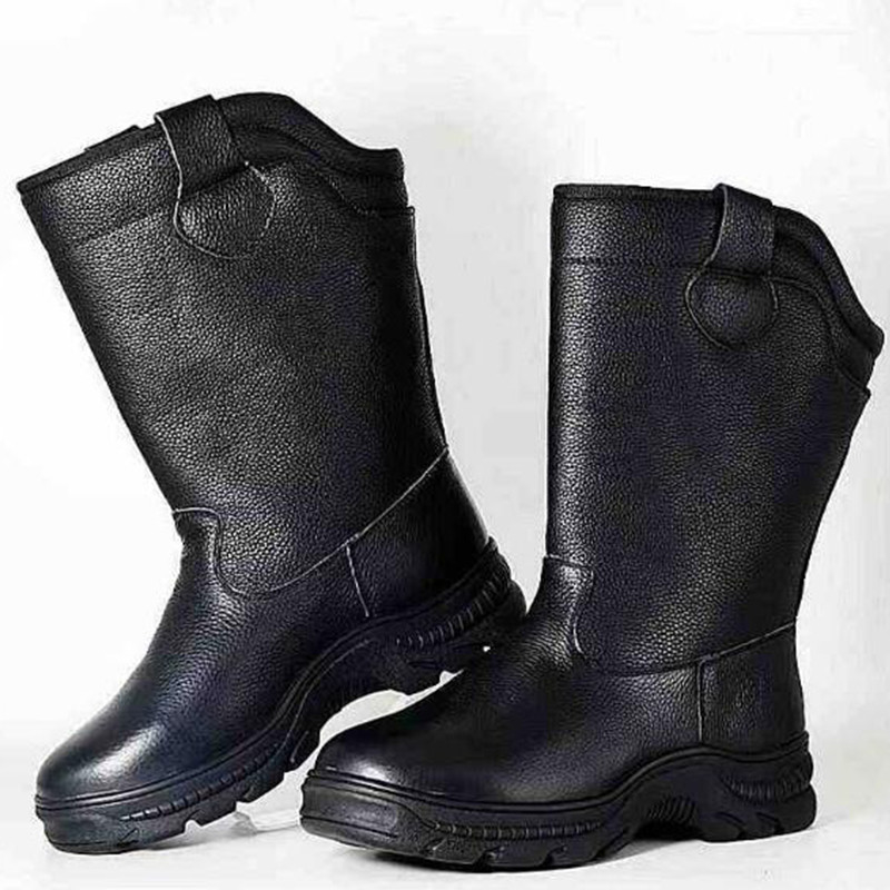 Plus Velvet Genuine Leather Martin Boots Warm Cotton Boots Autumn And Winter Riding