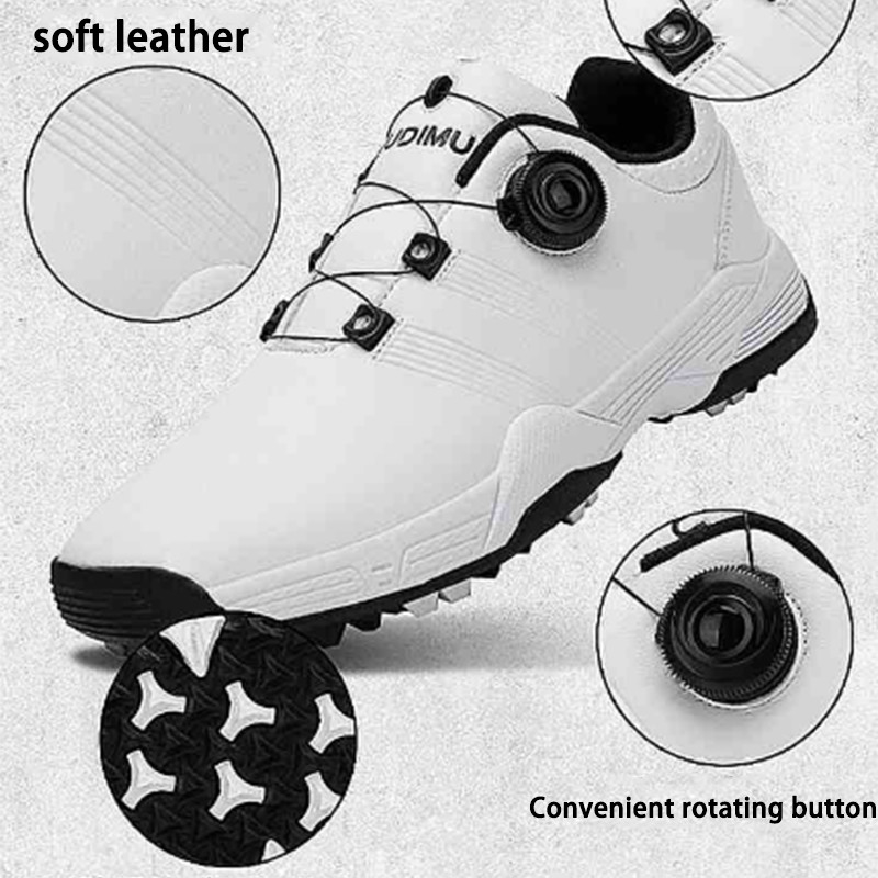 Casual White Mens Sports Sneakers Button Waterproof Fashionable Shoes