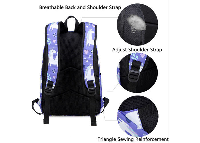 Unicorn Thicken Shoulder Strap Lightweight School Backpack Durable Water Resistant Fabric