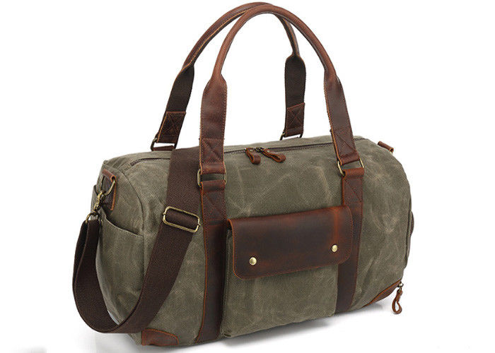 Mens Daily Life Leather Overnight Duffel Bag