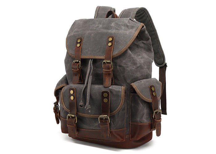 vintage leather duffle bag