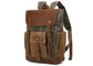 Vintage Real Leather Travel Duffel Backpack
