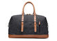 PU Leather Casual Canvas Travel Duffel Bag