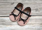 Sheepskin Leather Rubber Bowknot Baby Kids Shoes