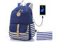 USB Charge Stripe Children School Bag
