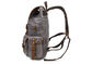 Canvas Shoulder Leather H44 Cm Travel Duffel Backpack