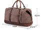 Carry On Grain Leather Canvas Travel Duffel Bag
