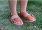 White Brown Flexible Leather Stylish Kids Shoes