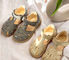 Girls Summer Soft Kids Shoes Girls Cowhide Leather Sandals Pretty Flat Close Toe Sandals Shoes