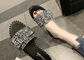 Ladies Slippers Sliver Sandals Bling Crystal Customized Shoes Soft Slippers for Womens