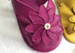 Handmade Flower EU 19-22 Rubber Outsole Kids Shoes pigskin Lining