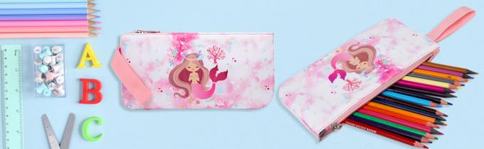 Polyester Kids School Backpack Mermaid School Bag Three Pieces Set 3